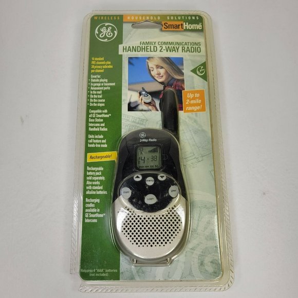 GE Handheld 2-Way Radio Wireless 2-Mile 14 FRS Channel Smart Home Solutions - Picture 1 of 5
